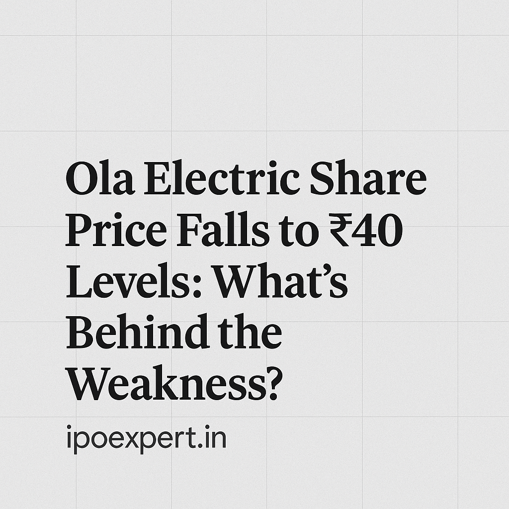 Ola Electric Share Price Falls to ₹40 Levels: What’s Behind the Weakness?