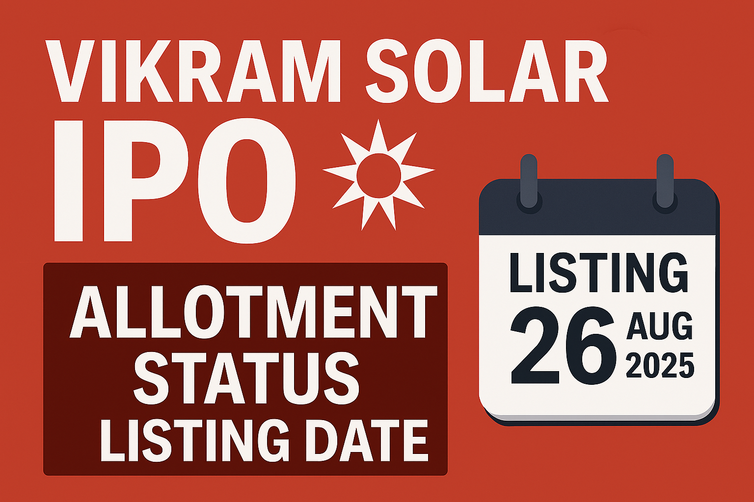 Vikram Solar IPO Allotment Status: How to Check, Apply, and Analyze