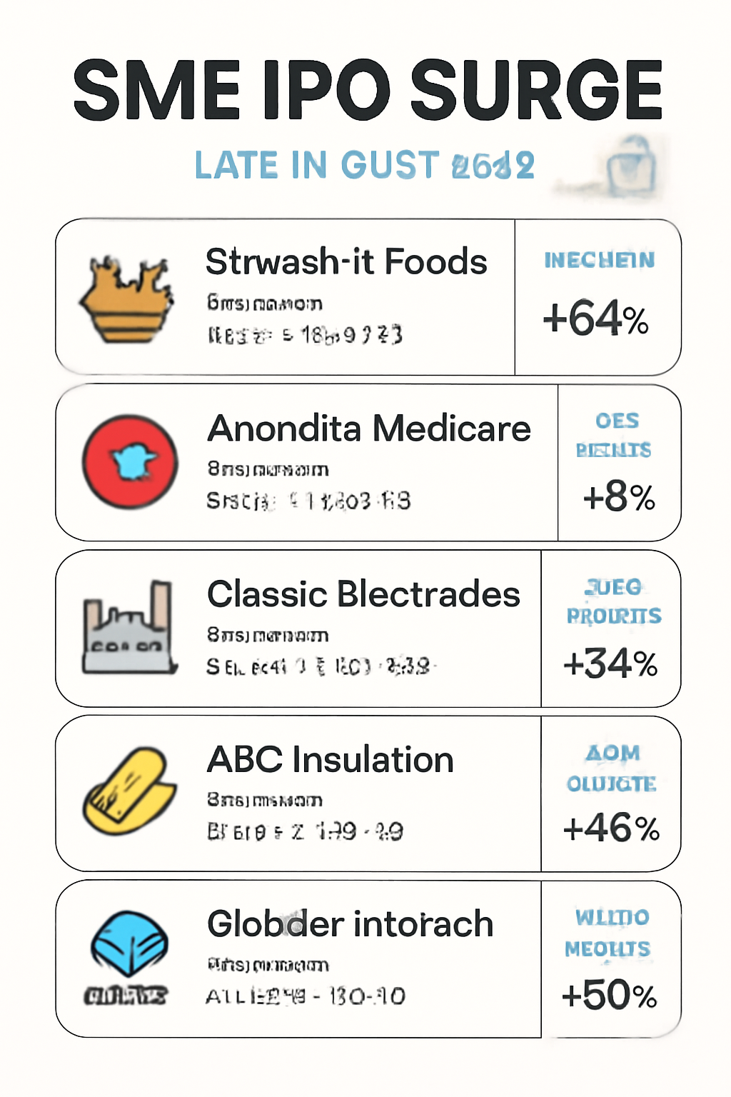 SME IPO Surge in Late August 2025: Shivashrit Foods, Anondita Medicare, Classic Electrodes &amp; More